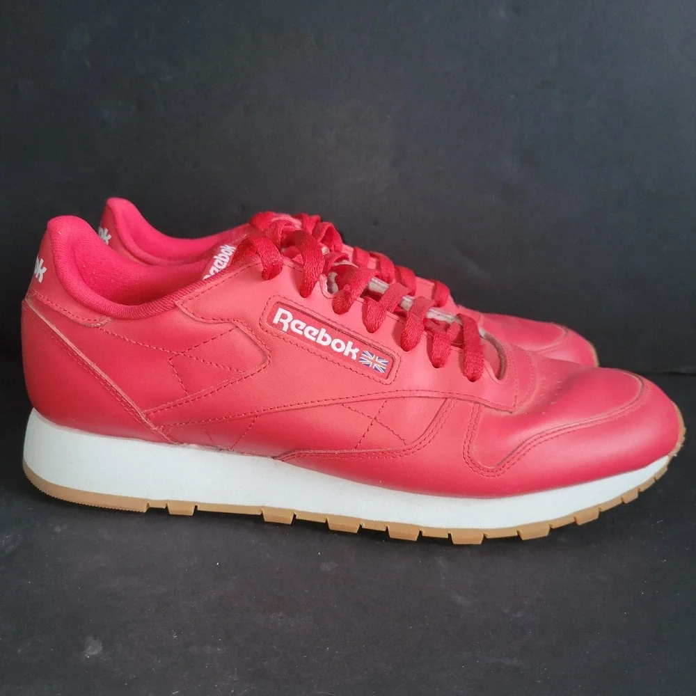 Reebok Classic‎ Leather Gum Bottom Shoes Men's Size 11 Red GY3601